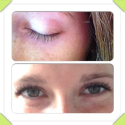Lashed - Before and after at Ooh La Lash - nothing but face lotion on!