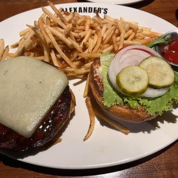J. Alexander's - Veggie Burger with fries - New American Near Me - West Bloomfield, Michigan J. Alexander's - Veggie Burger with fries - New American Near Me - West Bloomfield, Michigan