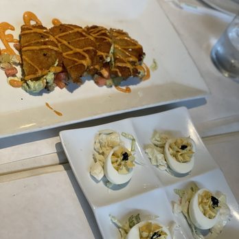 Georgia Brown's - Fried green tomatoes and caviar deviled eggs - Southern Near Me - Washington, DC, District of Columbia Georgia Brown's - Fried green tomatoes and caviar deviled eggs - Southern Near Me - Washington, DC, District of Columbia