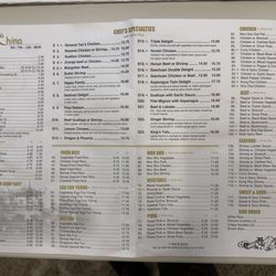 First China - 2025 Menu