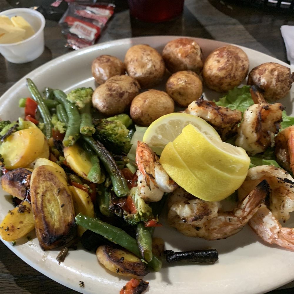 Grilled Shrimp, Roasted Veggies, Baby Bakers Grilled Shrimp, Roasted Veggies, Baby Bakers