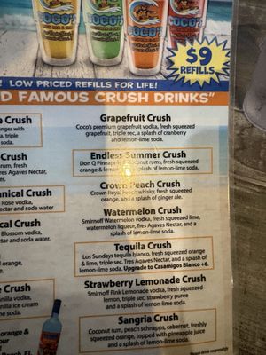 Menu photo 5 Coco's Crush Bar and Grill Indian Rocks Beach, FL Menu photo 5 Coco's Crush Bar and Grill Indian Rocks Beach, FL