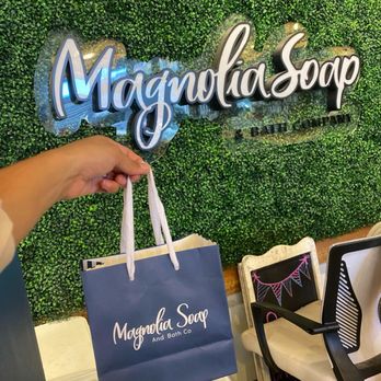 Magnolia Soap and Bath - Backdrop to cash register, cute bags soap and goodies go in - Cosmetics & Beauty Supply Near Me - Birmingham, Alabama Magnolia Soap and Bath - Backdrop to cash register, cute bags soap and goodies go in - Cosmetics & Beauty Supply Near Me - Birmingham, Alabama