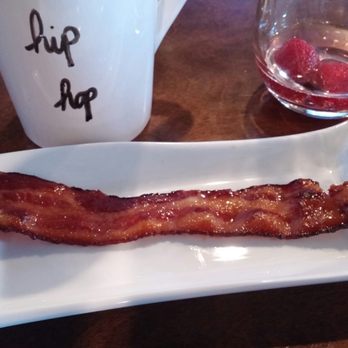 Eggs & Jam - A piece of the candied bacon...so good. - Breakfast & Brunch Near Me - West Des Moines, Iowa Eggs & Jam - A piece of the candied bacon...so good. - Breakfast & Brunch Near Me - West Des Moines, Iowa