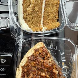 More Than Cakes - Slices of their Pecan pie and Carrot Cake / Delicious!