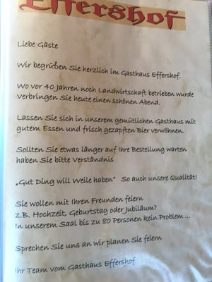 Menu photo 1 Gasthaus Effershof Kaarst, NW Menu photo 1 Gasthaus Effershof Kaarst, NW