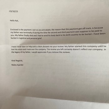 Eastside Remodeling & Construction - Letter he sent - General Contractors Near Me - Portland, Oregon Eastside Remodeling & Construction - Letter he sent - General Contractors Near Me - Portland, Oregon