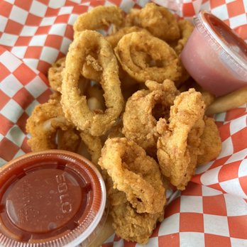 Crabby Crabby - Yelp check-in complimentary fried calamari - Seafood Near Me - San Leandro, California