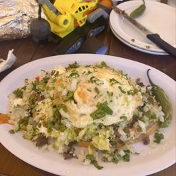 Carne asada huarache add egg on top Carne asada huarache add egg on top