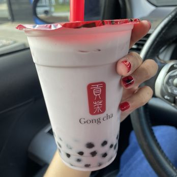 Gong Cha - Taro Cold Milk Tea with Black Pearls - Bubble Tea Near Me - Suwanee, Georgia