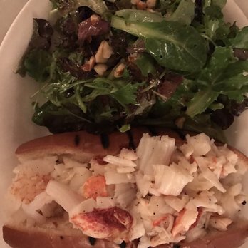 Neptune Oyster - Lobster roll with a side salad - Seafood Near Me - Boston, Massachusetts Neptune Oyster - Lobster roll with a side salad - Seafood Near Me - Boston, Massachusetts