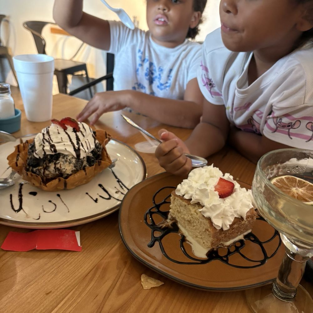 El Sur Restaurant - Dessert in the desert! Oreo fried ice cream and tres leches cake and coffee! - Mexican Near Me - Tucson, Arizona
