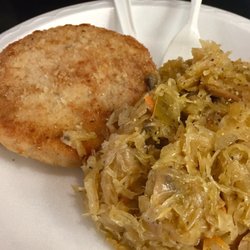 Polish Chicken pattie & sauerkraut with mushrooms ($6.15) - very tasty :)