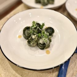 From The Beginning Private Chef - Spinach and veal tortellini, lemon curd