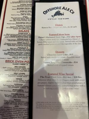 Menu photo 7 Offshore Ale Oak Bluffs, MA Menu photo 7 Offshore Ale Oak Bluffs, MA