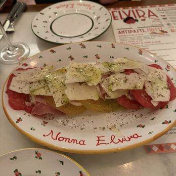 Elvira - Caprese e pecorino with prosciutto - Italian Near Me - San Diego, California Elvira - Caprese e pecorino with prosciutto - Italian Near Me - San Diego, California
