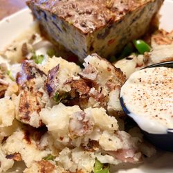 Huckleberry's - Quiche Florentine with red skinned potatoes