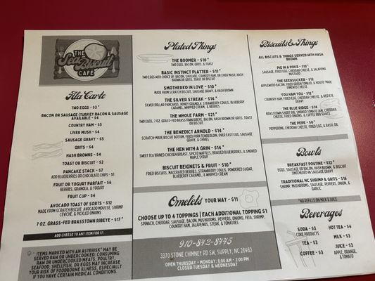 Menu photo 3 The Sea Biscuit Cafe Varnamtown, NC Menu photo 3 The Sea Biscuit Cafe Varnamtown, NC