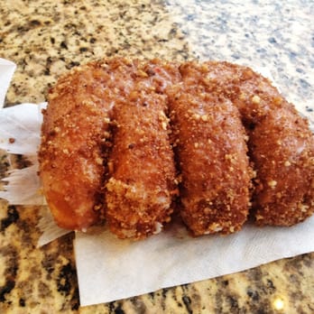Spudnuts Donuts - Bear claw with apple filling. $2.25. Good, but not as good as it looks. - Donuts Near Me - Goleta, California Spudnuts Donuts - Bear claw with apple filling. $2.25. Good, but not as good as it looks. - Donuts Near Me - Goleta, California