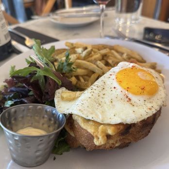 Cote Ouest Bistro - Croque Monsieur + egg (Madame) - French Near Me - San Francisco, California Cote Ouest Bistro - Croque Monsieur + egg (Madame) - French Near Me - San Francisco, California