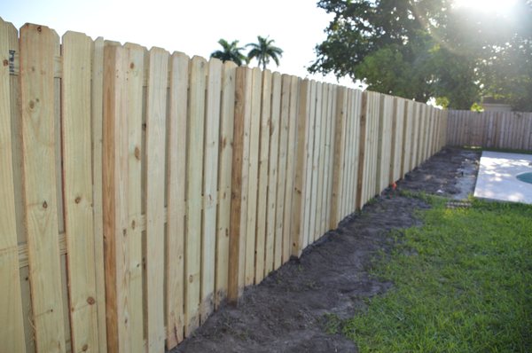 SHADOW BOX WOOD FENCE - CUSTOMER HIRED US TO INSTALL A BACK LINE FENCE THE STYLE IS SHADOW BOX WOOD FENCE, HIS NEIGHBORS FENCE WAS FALLING APART THEY WANTED A FRESH LOOK. SHADOW BOX WOOD FENCE - CUSTOMER HIRED US TO INSTALL A BACK LINE FENCE THE STYLE IS SHADOW BOX WOOD FENCE, HIS NEIGHBORS FENCE WAS FALLING APART THEY WANTED A FRESH LOOK.