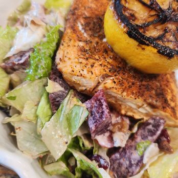 The Pan - Beet salad with some salmon. I asked them to Cajun the salmon but was too over cook. The salad itself was a 6/10. - Pizza Near Me - Gardena, California The Pan - Beet salad with some salmon. I asked them to Cajun the salmon but was too over cook. The salad itself was a 6/10. - Pizza Near Me - Gardena, California