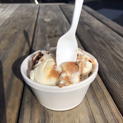Mecca Cones & Coneys - Turtle ice cream. Small in a cup. Pretty big!