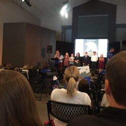 James Island Christian School - Granddaughter reading Lincoln's letter to a mother who lost all her sons