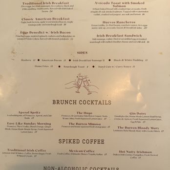 The Burren House - Menu - Irish Pub Near Me - San Rafael, California