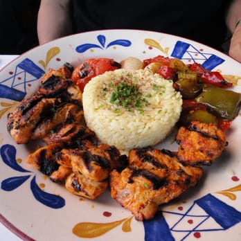 Cafe Santorini - Chicken kebob - Italian Near Me - Pasadena, California