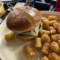 Coaches Corner - The Eddie Burger and tots.