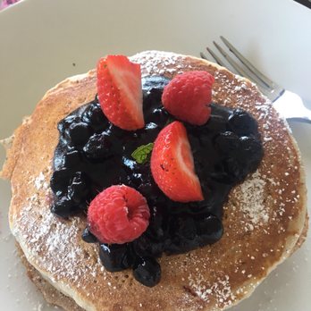 Raya - Blueberry corn pancakes - Seafood Near Me - Dana Point, California Raya - Blueberry corn pancakes - Seafood Near Me - Dana Point, California