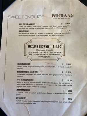 Menu photo 2 Bindaas Renton, WA