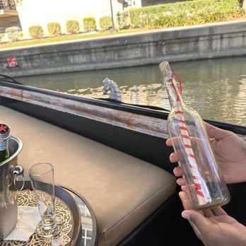 Gondola Adventures - Message is a bottle - Boat Charters Near Me - Irving, Texas