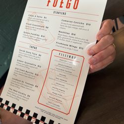 Fuego Tacos & Mezcal - Fuego Tacos Menu front