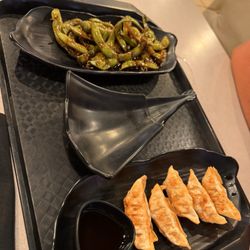 Carly's Healthy Cuisine - Spicy edamame and pot stickers