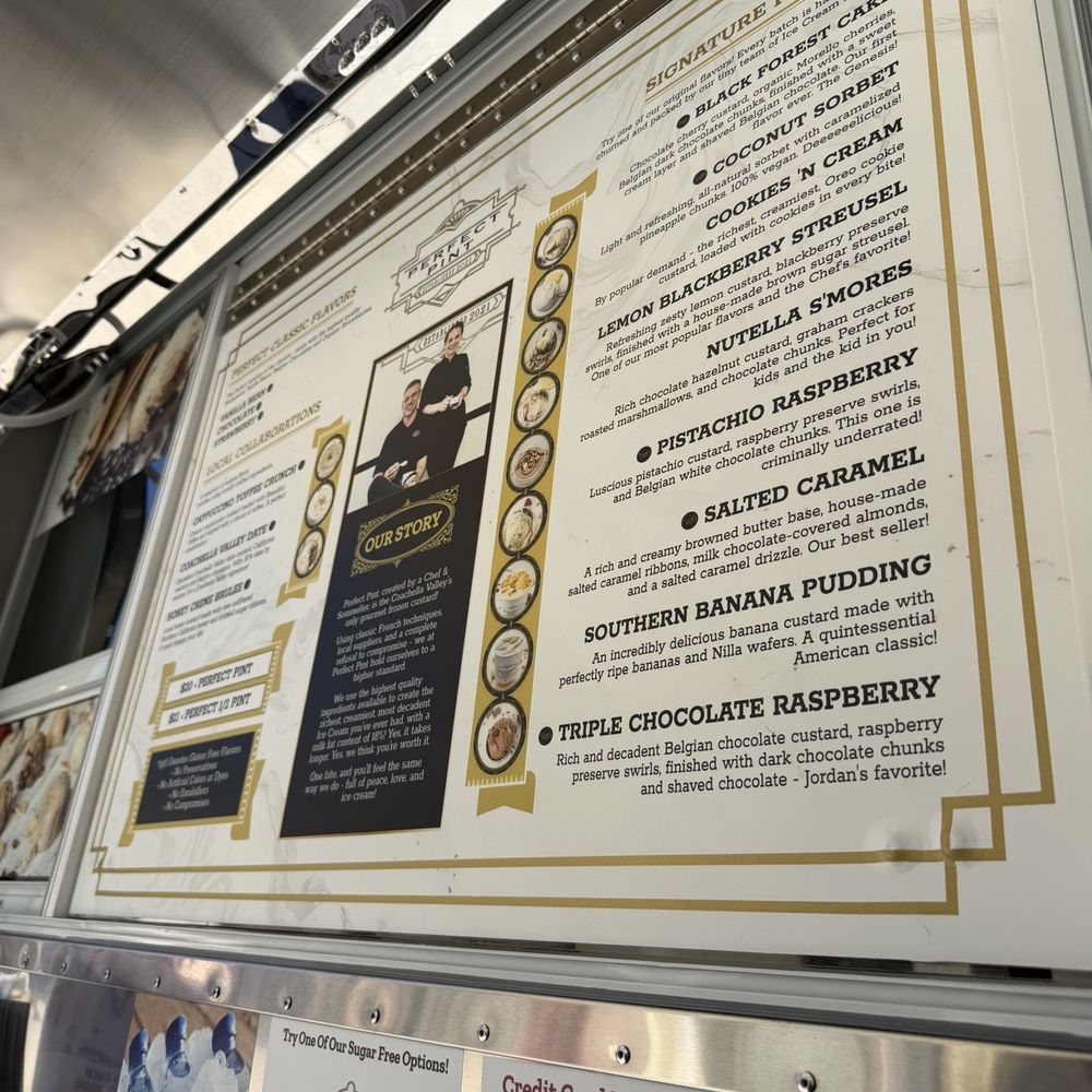 Perfect Pint - Menu - Ice Cream & Frozen Yogurt Near Me - Palm Desert, California