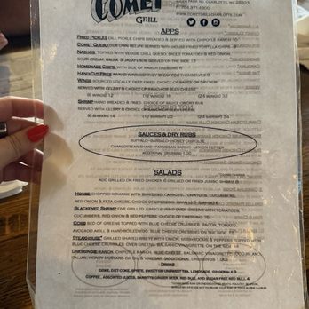 Comet Grill - Menu as of 7-4-26 - American Near Me - Charlotte, North Carolina Comet Grill - Menu as of 7-4-26 - American Near Me - Charlotte, North Carolina