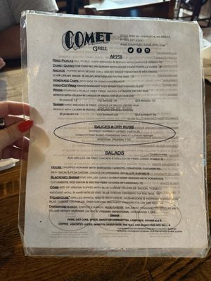 Menu photo 1 Comet Grill Charlotte, NC Menu photo 1 Comet Grill Charlotte, NC