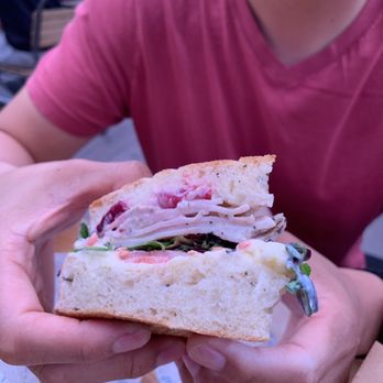 Blue Barn-Steiner - Truffle sandwich - turkey with brie, balsamic onion, tomatoes, mixed greens, and truffle-garlic aioli all on herbed focaccia bread - Sandwiches Near Me - San Francisco, California Blue Barn-Steiner - Truffle sandwich - turkey with brie, balsamic onion, tomatoes, mixed greens, and truffle-garlic aioli all on herbed focaccia bread - Sandwiches Near Me - San Francisco, California