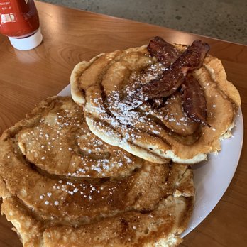 Ruby Sunshine Knoxville - The Cinnamon Swirl Pancakes were awesome. Regular size...HUGE! - Breakfast & Brunch Near Me - Knoxville, Tennessee