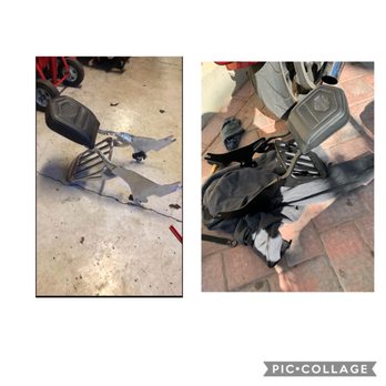 Charlie's Chop Shop - Backrest from chrome to black - Motorcycle Repair Near Me - Astoria, New York