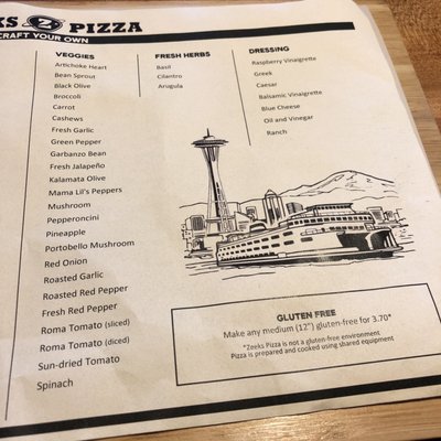 Menu photo 2 Zeeks Pizza Seattle, WA
