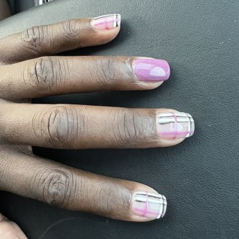 Happy Nail Spa - Nail dip with gel design - Nail Salons Near Me - Arcola, Texas