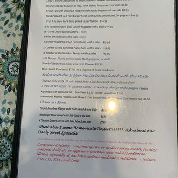 Up The Creek Cafe - Dinner menu - American Near Me - Marianna, Florida Up The Creek Cafe - Dinner menu - American Near Me - Marianna, Florida