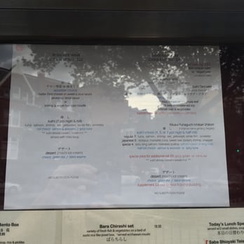 Sushi Taro - Sorry for the glare, that's their restaurant week menu - Sushi Bars Near Me - Washington, DC, District of Columbia