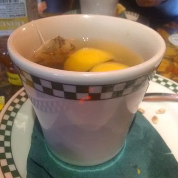 Barney's Beanery - Shangri'LA organic lemon hot tea with lemon and honey at Barney Beanery. - Breakfast & Brunch Near Me - West Hollywood, California Barney's Beanery - Shangri'LA organic lemon hot tea with lemon and honey at Barney Beanery. - Breakfast & Brunch Near Me - West Hollywood, California