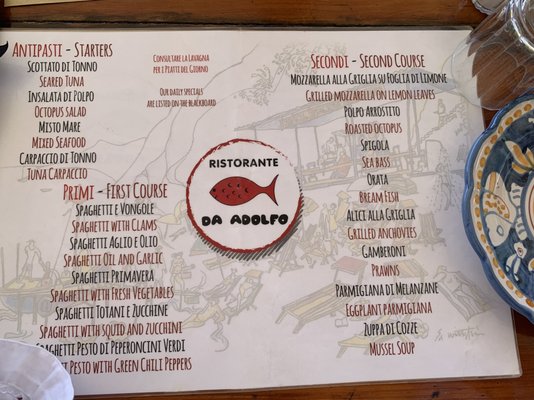 Menu photo 2 Da Adolfo Positano, SA Menu photo 2 Da Adolfo Positano, SA