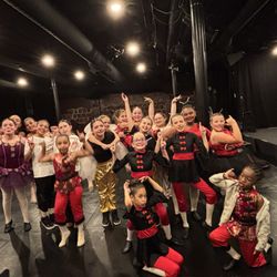Level Up Dance Center - Our 8-11's hanging out backstage between performances.