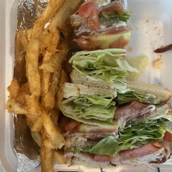 BLT's Breakfast Lunch & Takeout - Turkey Club Sandwich (minus a few bites) - Breakfast & Brunch Near Me - Lynn, Massachusetts
